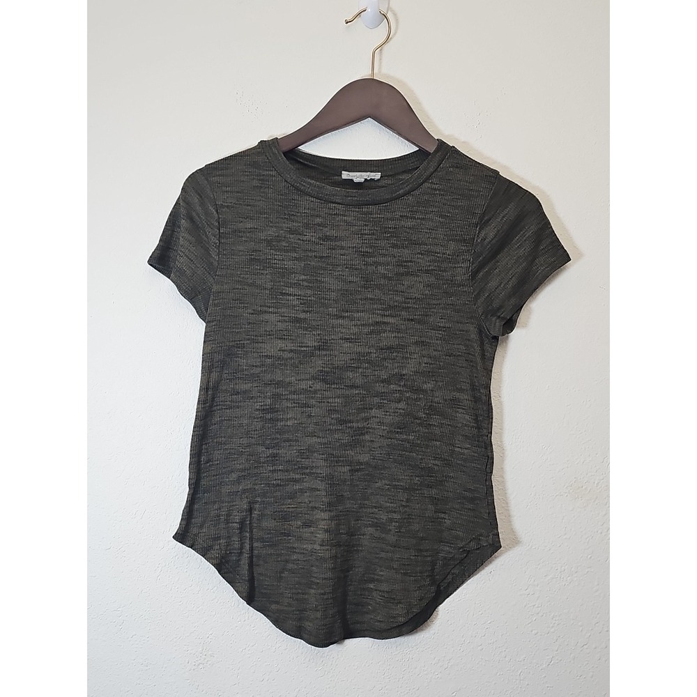 Charlotte Russe Womens T-Shirt Small Green Short Sleeve Round‎ Neck